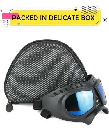 Anti-UV Small Dog Glasses - Soft Motorcycle Goggles for Small to Medium Dogs | Foggy Windproof & Sausage-Proof Protection - Buy Online on GoSupps.com