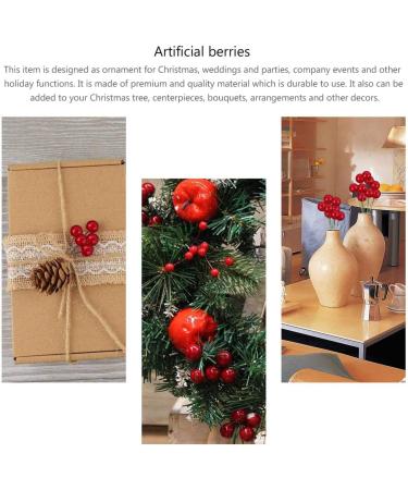 ABOOFAN 432 Pcs Diy Foam Red Fruit Berry Fall Berries for Crafts Red Berries Nativity Decor Faux Berries Branches Christmas Tree Filler Christmas Craft Wreath Pick Artificial Accessories - Buy Online on GoSupps.com