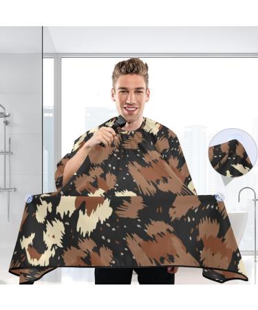 Waterproof Barber Cape | Retro Abstract Leopard Spot & Cheetah Haircut Bib for Men & Women | Unisex Hair Cutting Cape - Buy Online on GoSupps.com
