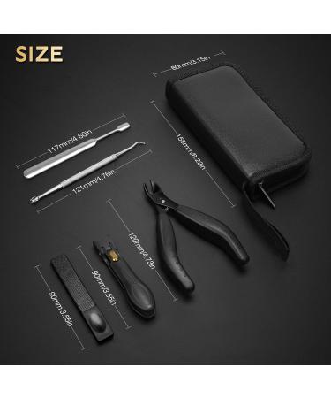 Toenail Clippers for Thick & Ingrown Nails Professional Nail Clipper Set with Pedicure Tool Super Sharp Fingernail Cutter with Catcher Podiatrist Toe Nail Clippers Kit for Seniors Men & Women - Buy Online on GoSupps.com