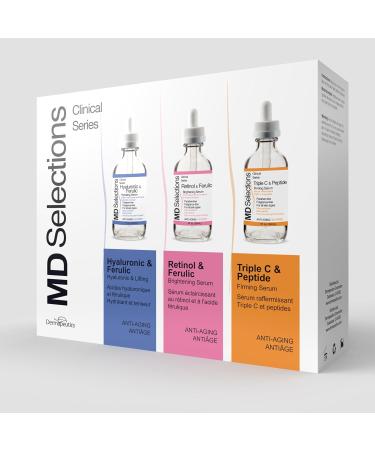 Buy MD Selections Retinol Hyaluronic Ferulic Triple C Peptide Serum Bundle 3 Pack for Skin Firming & Collagen Boost | International Shipping Available - Buy Online on GoSupps.com