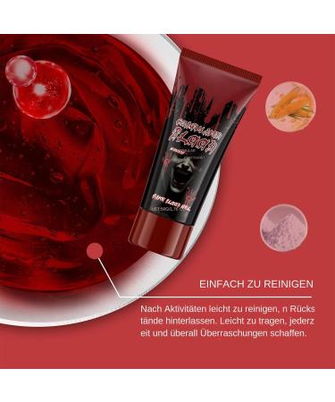  Generisch Washable Fake Blood Stage Blood Makeup | Realistic Artificial Blood Gel for Stage Costume Cosplay Artificial Nose Bleeding Halloween - Buy Online on GoSupps.com
