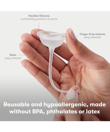 Frida Fertility Conception Aid Cup | Natural Reusable Fertility Support for Women | Soft Silicone Sperm Retention Cup with Storage Bag - Buy Online on GoSupps.com