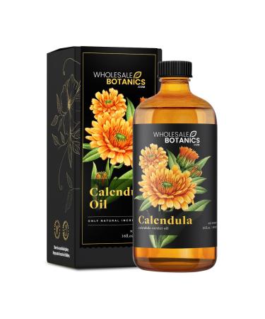 Calendula Oil by Wholesale Botanics Lightweight Aromatic Oil for DIY Skincare Massage & Aromatherapy | Vegan & Cruelty Free (16 Fl.Oz.)