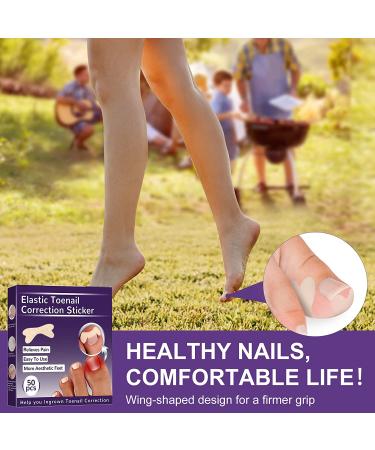 Ingrown Toenail Treatment Kit | Pain Relief Tool for Easy Trimming | Soften Nails & Straighten | Toenail Pain Relief Oil Drops | Natural 50 Patch Treatment - Buy Online on GoSupps.com