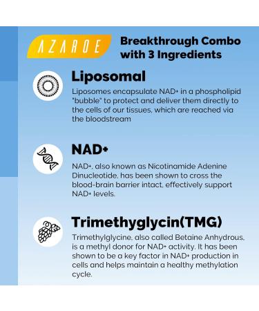 Liposomal NAD+ Softgels 500mg with TMG - Boost Cellular Energy & Support Healthy Aging | 180 Count (Pack of 3) - Buy Online on GoSupps.com