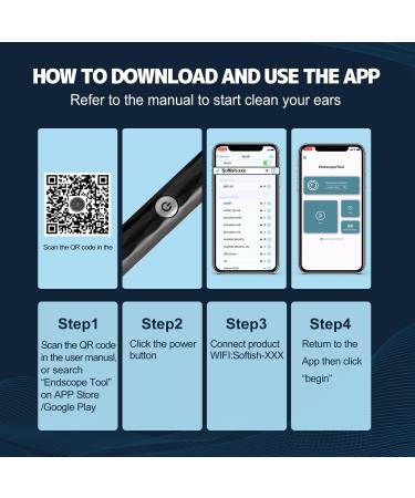 Ear Wax Removal Kit with Camera - Earwax Remover Tool for iOS & Android - Black - Buy Online on GoSupps.com