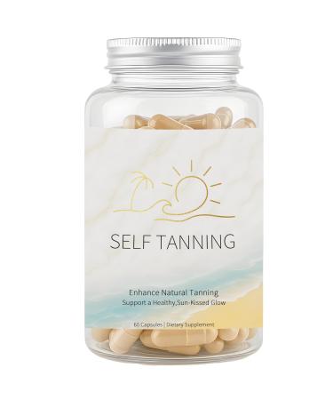 Self Tanning Capsules Sunless Tanning - Tan Golden Glow Tan Pills for Men and Women 60 Capsules (1)