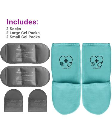 Cold Therapy Socks for Men and Women - Ice Pack Cooling Relief for Plantar Fasciitis, Neuropathy, Chemotherapy Recovery - Aqua Medium 7-11 - Buy Online on GoSupps.com