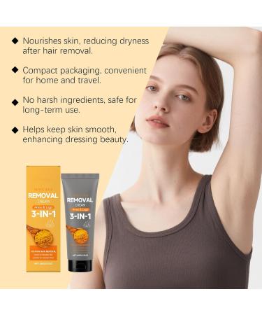 Cr me d pilatoire au curcuma et la vitamine C pour le visage et le corps douce et non irritante id ale pour les peaux sensibles (l vre sup rieure menton jambes et maillot). (4PCS) - Buy Online on GoSupps.com