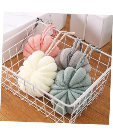 Healeved 4pcs Bath Balls & Flower Mesh Pouf - Exfoliating Body Scrubber & Shower Loofah Sponges for a Luxurious Bath Experience - Buy Online on GoSupps.com