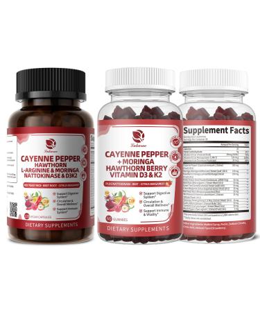 Lukaree Cayenne Pepper Supplement Gummies + Capsules Combo