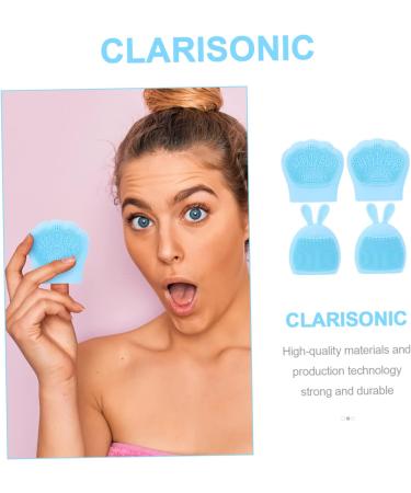 minkissy 8 Pcs Rabbit Ears Facial Brush Women Facial Brush Silicone Cleaning Brush Facial Exfoliating Brush Handheld Massagers Exfoliating Facial Brush Pore Brush Face Miss Silica Gel Light Bluex2pcs 7.5x7.5cmx2pcs - Buy Online on GoSupps.com