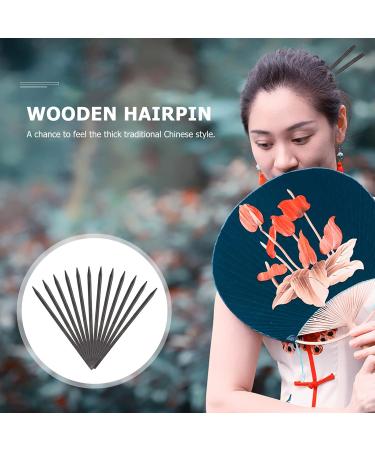 Minkissy Sandalwood Hair Clips - 12 Handmade Chinese Wooden Chopsticks & Japanese Hairpins - Buy Online on GoSupps.com