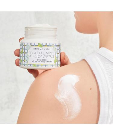 Beekman 1802 Whipped Body Cream - 8 oz | Hydrating Goat Milk Cream for Sensitive Skin | Cruelty-Free Glacial Mint & Eucalyptus - Buy Online on GoSupps.com