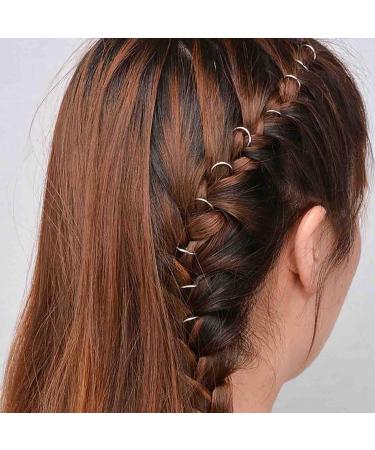 Cimenexe Bohemian Circle Dreadlock Hair Rings Vintage Mini Braid Rings Silver Hair Loops Clips Hair Dreadlock Headwear Decorative Plaits Braid Hair Loop Accessories Jewelry for Women and Girls - Buy Online on GoSupps.com