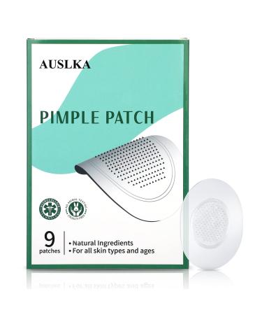 AUSLKA Pimple Patch (9 Patches), Hydrocolloid Blemishes Patch Dots for Face, Zit Patches, Pimple Stickers