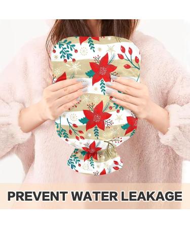 2L Poinsettia Heat Bottle for Pain Relief - Perfect for Headaches Back Pain & Foot Warmth - Ideal Water Bag for Bed Warmth - Buy Online on GoSupps.com