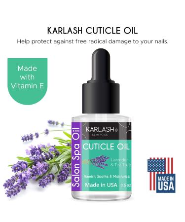 Karlash Salon Spa Premium Cuticle Oil - Vitamin E Infused, Soothes & Moisturizes, 0.5 oz (Lavender & Tea Tree) - Buy Online on GoSupps.com