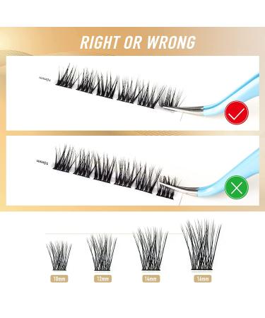 LANKIZ 48 Pcs DIY Eyelash Extension Kit - Soft & Lightweight Individual Lash Extensions 10-16mm Mix - Wide Band Cluster Lashes for Home Use - Buy Online on GoSupps.com