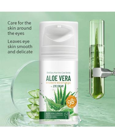 Aloe Vera Eye Cream - Dark Circles Puffiness & Bags Relief | Hydrating Anti-Aging Under Eye Cream for Dry Skin & Fine Lines - Buy Online on GoSupps.com