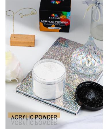 EBANKU Silver Glitter Acrylic Powder 120g/4.23oz Acrylic Powder Large Capacity Professional Acrylic Nail Powder for Nail Acrylic Extension Nail Carving Long-Lasting No Nail Lamp Needed - Buy Online on GoSupps.com
