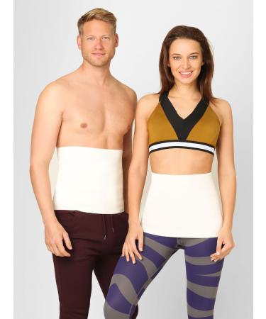FITIT24 - kidney warmer for men and women (with Angora & merinoshaf wool) - kidney belt as protection against wind - back warmer with a massage effect and cozy warmth for back size 1