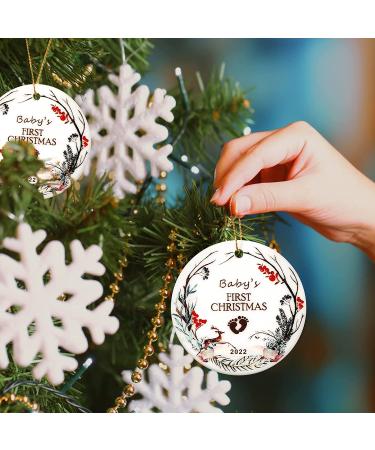 2022 Babys First Christmas Ornament - Ceramic 3 Inch Baby Ornament - Buy Online on GoSupps.com