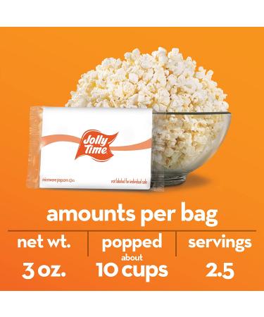 JOLLY TIME Natural Crispy N' White Microwave Popcorn - Low Calorie, Gluten Free - 4 Pack, 3 Count Boxes - Buy Online on GoSupps.com