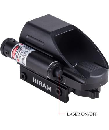 Hiram 1x22x33 Holographic Reflex Scope Sight | 4 Reticles Red/Green Dot & Red Laser - Buy Online on GoSupps.com