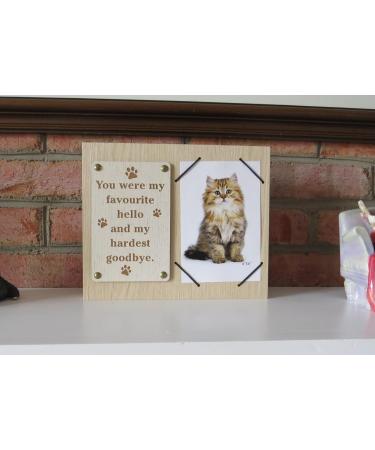 UniDeco Cat Picture Frame Memorial 4 x 6 Inch Remembrance Gifts Photo with Pet in Memory Sayings Loss Gifts Away Death of Kitty Memory Picture Passing Away RIP Sympathy loving Paw Print Wall Cat Goodbye - Buy Online on GoSupps.com