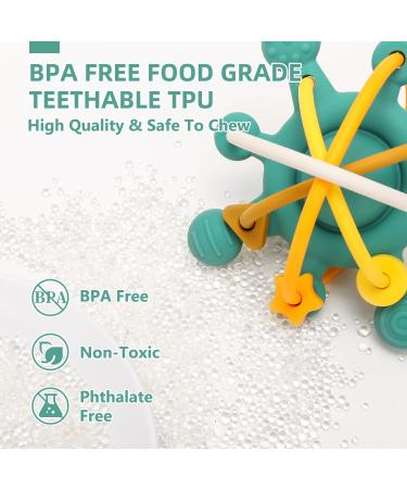 ClDy Sensory Baby Bite Ring - BPA-Free Silicone Teether & Rattle Toy for 3+ Months - Ideal for Motor Skills Development | Perfect Baby Gift - Buy Online on GoSupps.com