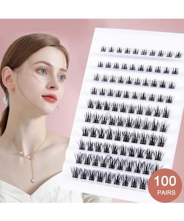Cluster Lashes GWAWG Individual Lashes 100 Lash Clusters C D Curl Individual Cluster eyelashes DIY Lash Extensions Reusable False Eyelashes 3D Wispy Fluffy Lashes 10-16mm Length - Buy Online on GoSupps.com