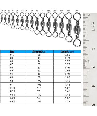 Dr.Fish Fishing Barrel Swivels 50 Pack #12-30LB | Stainless Steel Tackles for Freshwater and Saltwater Fishing - Buy Online on GoSupps.com