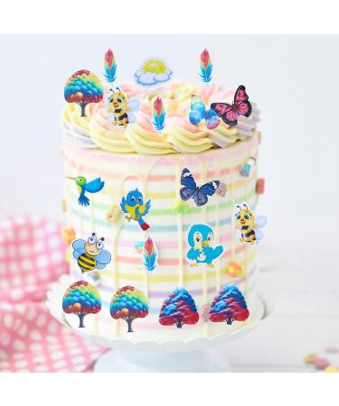 72-Piece Edible Butterflies & Bee Cupcake Toppers - Forest & Tree Decorations for Cakes Birthdays & Weddings | International Shipping - Buy Online on GoSupps.com