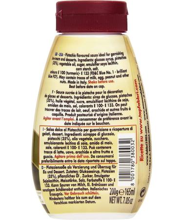 Fabbri Topping Pistacchio Sweet Pistachio Sauce for Desserts and Ice Cream 6 x 200 g + Italian Gourmet Polpa 400 g - Buy Online on GoSupps.com