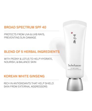 Sulwhasoo UV Daily Cream SPF 40 - Hydrating Broad Spectrum Protection No White Cast - Shop Internationally - Buy Online on GoSupps.com