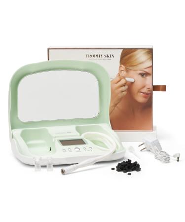 Trophy Skin MicrodermMD - At Home Microdermabrasion Kit - Anti Aging and Acne Treatment - Contains Real Diamond and Pore Extractor Tips to Rejuvenate Skin and Reduce Acne Scars - Mint