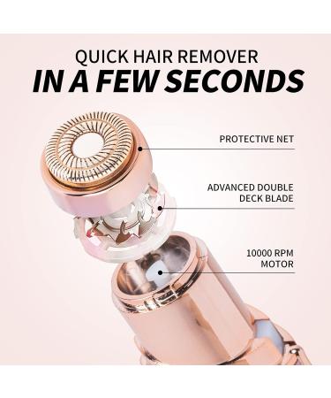 Mini Facial Hair Removal Epilator for Women - Portable and USB Rechargeable - Perfect for Facial, Bikini, and Peach Fuzz - Blue - Buy Online on GoSupps.com