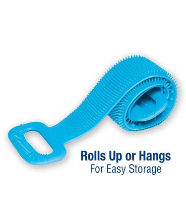 Ontel Shimmy Scrub Back and Body Scrubber with Silicone Scalp Brush - Exfoliate and Cleanse Your Skin Effortlessly - Buy Online on GoSupps.com