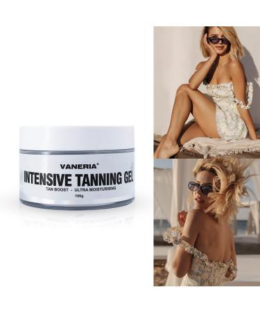 VANERIA Self Tanner Gel Medium Brown | Instant Sunless Tanning with Natural Ingredients | 100g - Buy Online on GoSupps.com