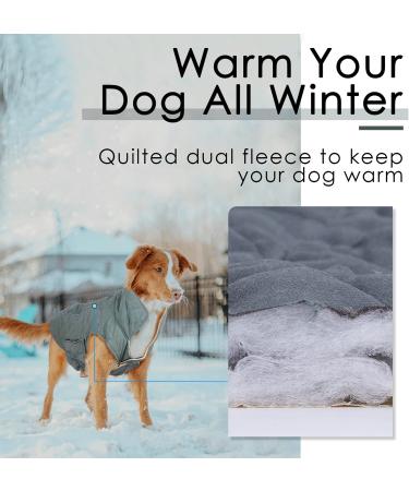 ThinkPet Dog Winter Cold Weather Coat - Waterproof Reversible Jacket for Small Medium Large Dogs - Warm Reflective Vest with Thick Padding - Size L (Green) - Buy Online on GoSupps.com