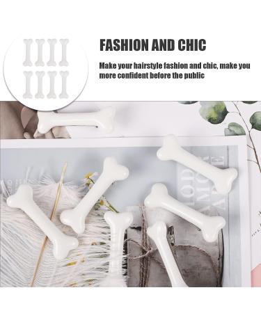 White Bones Hair Clip Set - 8 Pcs Mini Girls Kids Hair Claw Clips for Thick Hair - Buy Online on GoSupps.com
