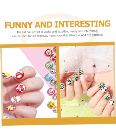 Healeved 1 Set Children's Nail Art Toys Makeup Kit for Girls 10-12 Nail Art Kit for Birthday Makeup Toy Kids Toys Toddler Suits Kids Nail Kit Paper Make up 3d Nail Stickers - Buy Online on GoSupps.com