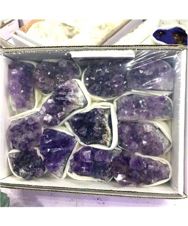 Natural Crystal Rough Natural Purple Quartz Crystal Cluster Rough Amethyst Minerals Cluster Gift Box Set Approximate 750-800g - Buy Online on GoSupps.com
