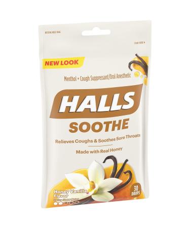 HALLS Soothe Honey Vanilla Cough Drops - 30 Drops | Best International Shipping - Buy Online on GoSupps.com