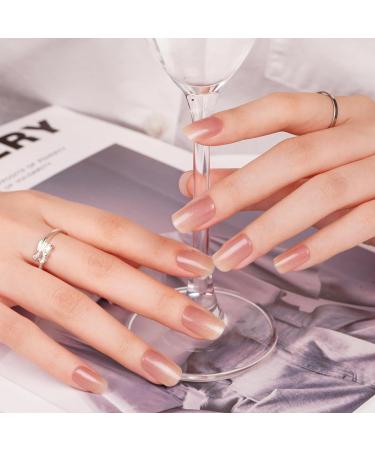 Danni & Toni Half Hardened Gel Nail Foils - Earthy Ombre Brown Glitter Gradient | Self-Adhesive Nail Stickers | 28 Premium Nail Design Wraps - Buy Online on GoSupps.com