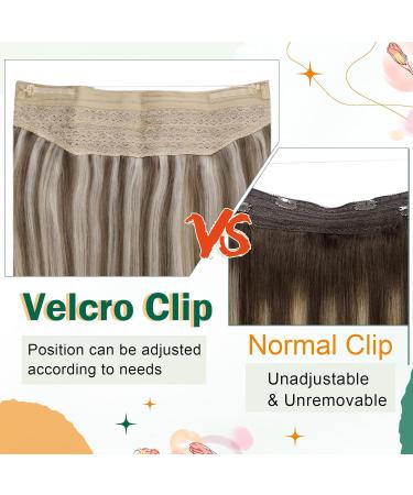 Easyouth Blonde Highlight Wire Human Hair Extensions 16 Inch 80g Light Brown Platinum Blonde Secret Wire Extensions - Buy Online on GoSupps.com