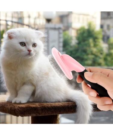 Glendan Dog & Cat Brush - Small Pink Slicker Grooming Tool for Shedding - Buy Online on GoSupps.com