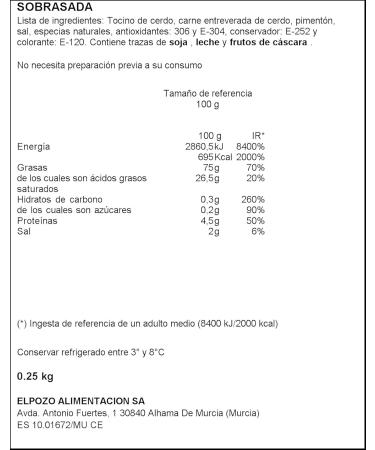 el pozo Soubressade Cream 250 g - Buy Online on GoSupps.com
